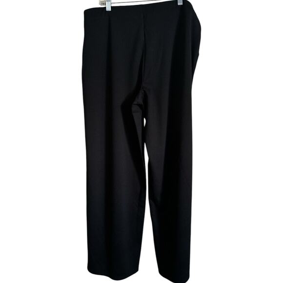 Nic + Zoe Drapey Ponte Wide leg ankle pant in Black Onyx Size Large - Picture 2 of 8